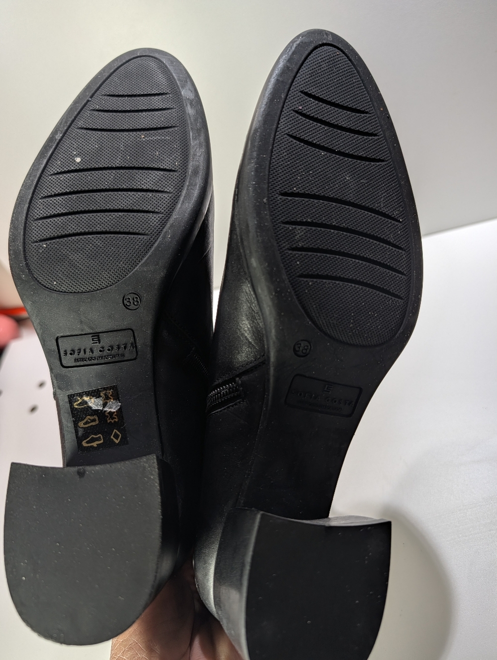 Black Leather Tassel Ankle Booties - Sleek Women's Booties - Picture 5 of 6